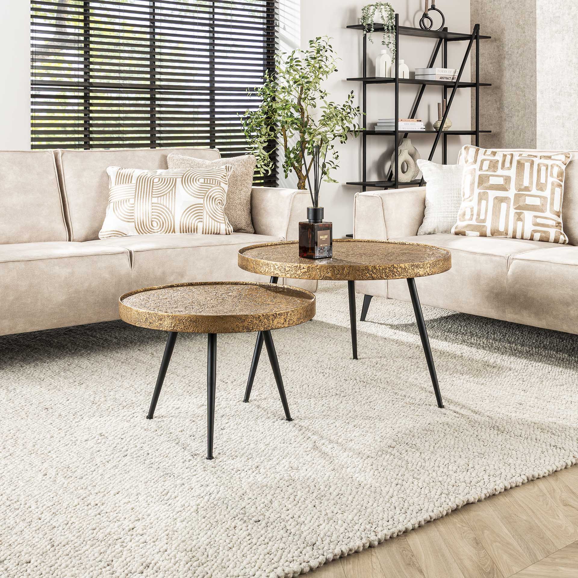 Salontafel Allegro - Rond - Metaal - Set van 2