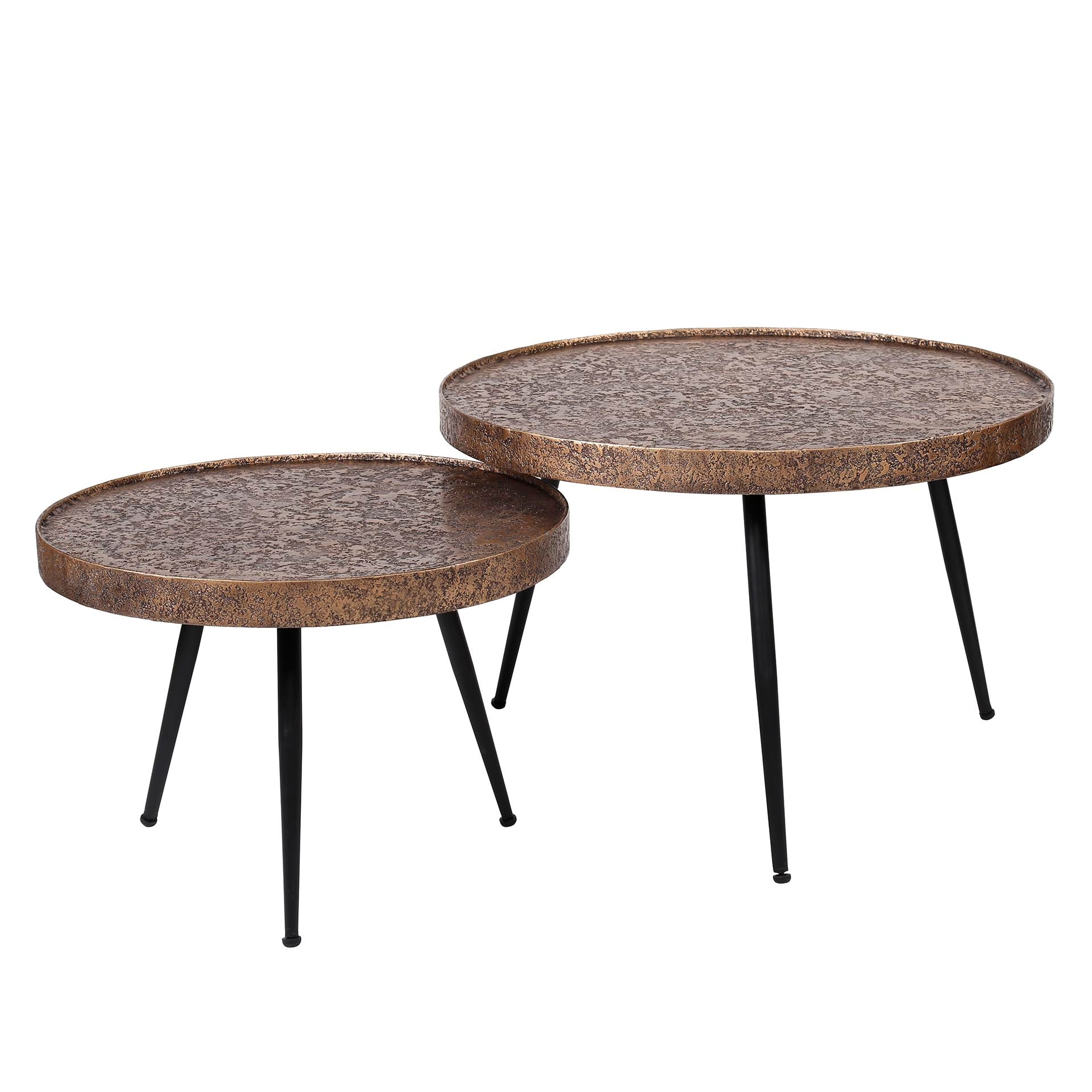 Salontafel Allegro - Rond - Metaal - Set van 2