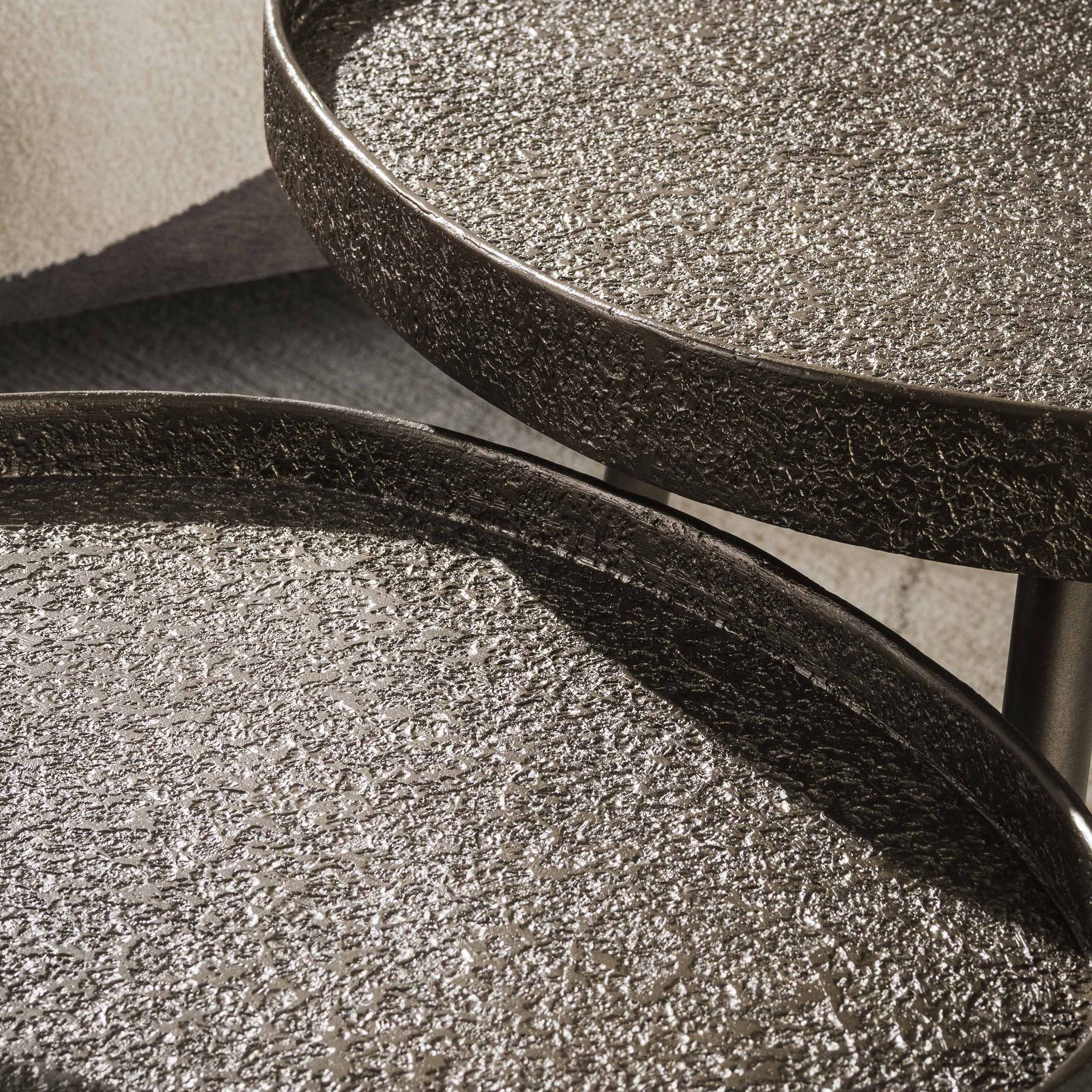 Salontafel Alistar - Organisch - Vloeibaar Metaal - Set van 2