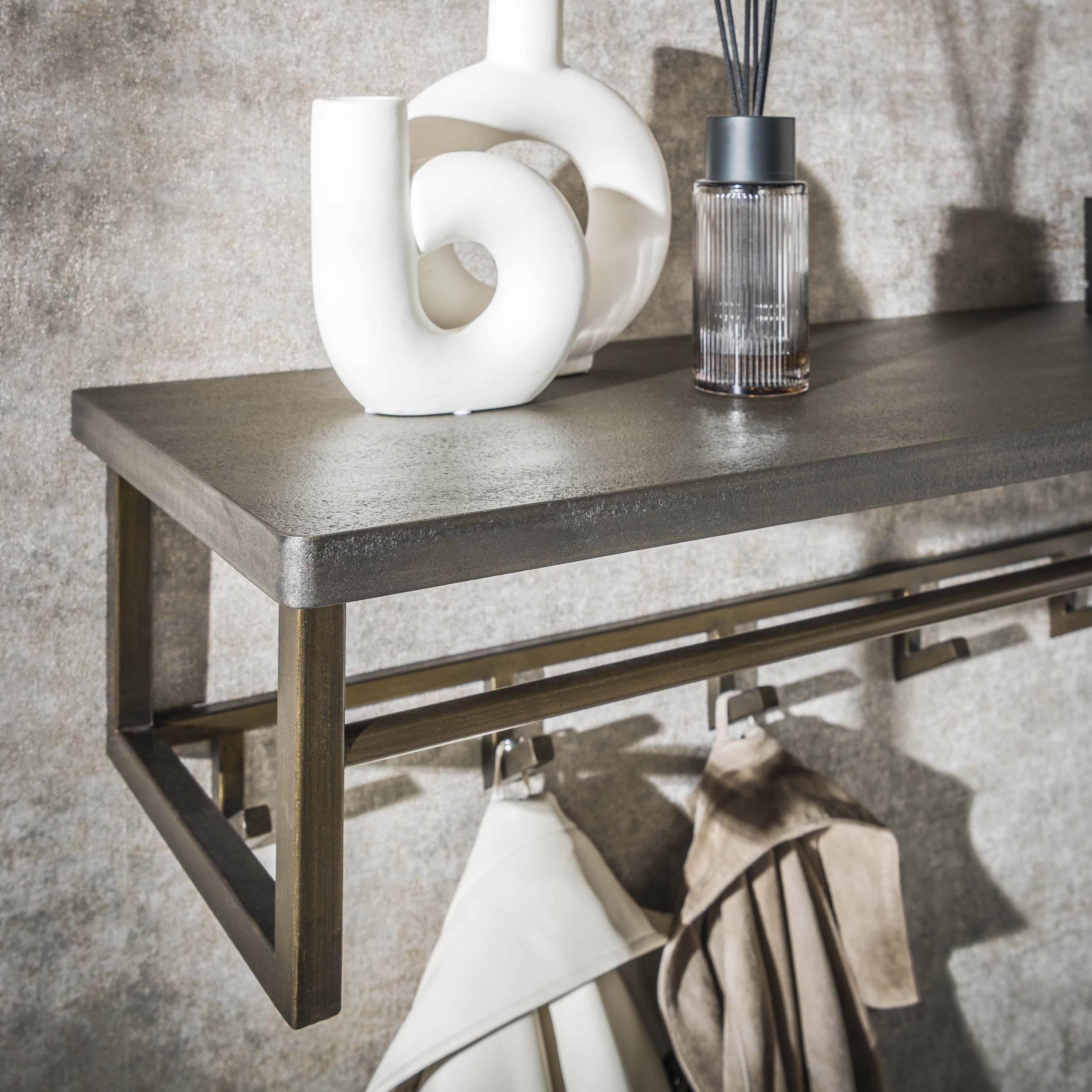 Kapstok Lucien - Antiek Brons - 6 haken - 100 cm