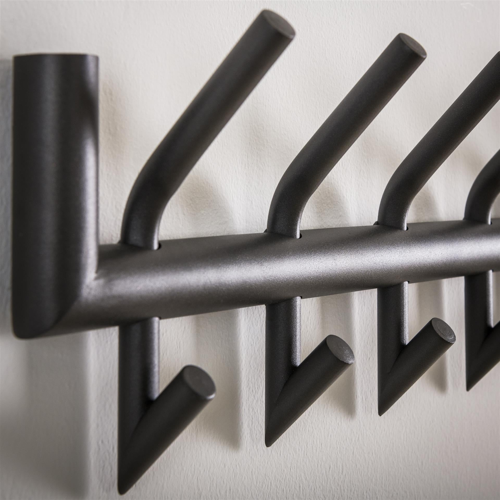 Kapstok Kenny Smal - Gepoedercoat Staal - 16 haken - 78 cm