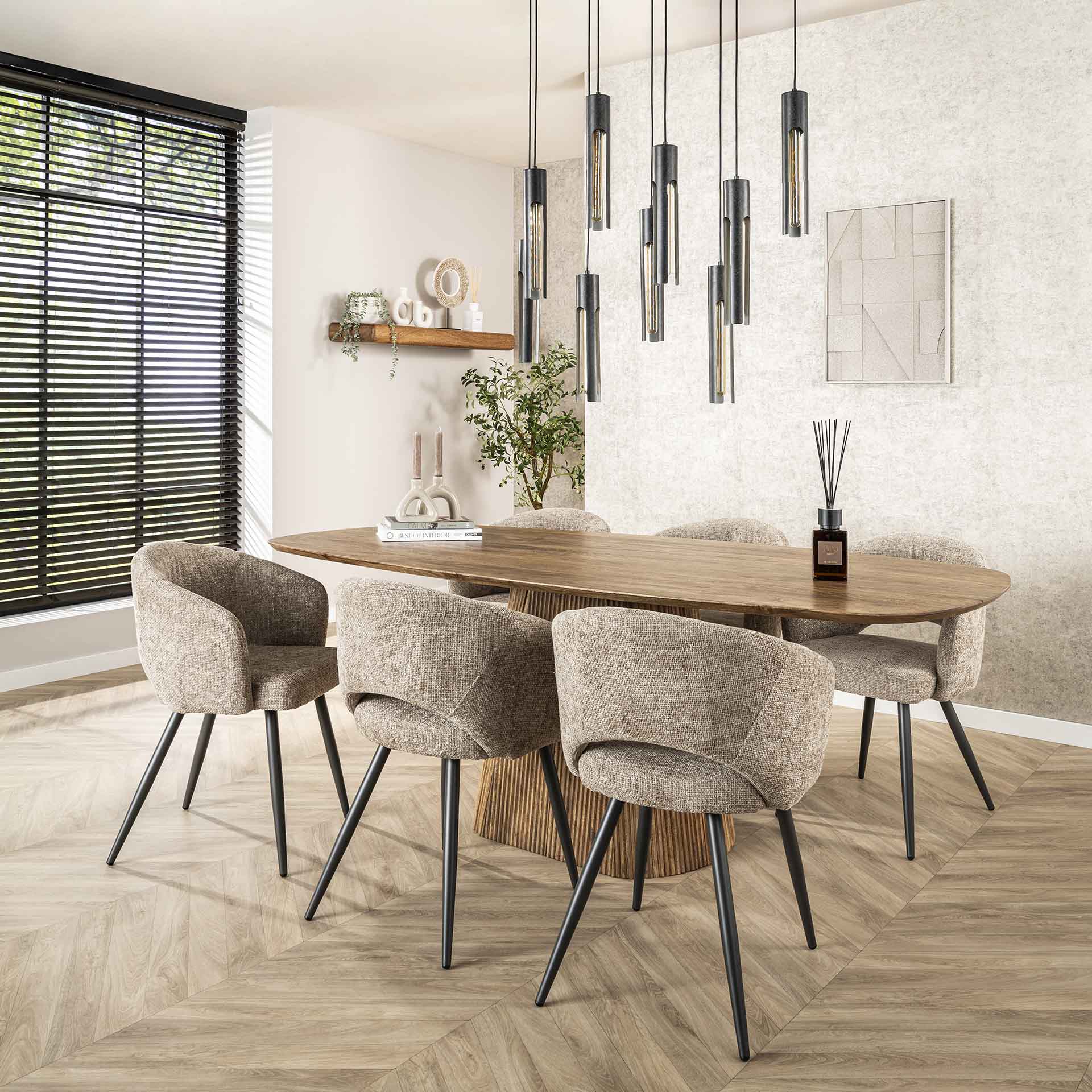 Eetkamerstoel Sydney - Beige - Renegade Stof