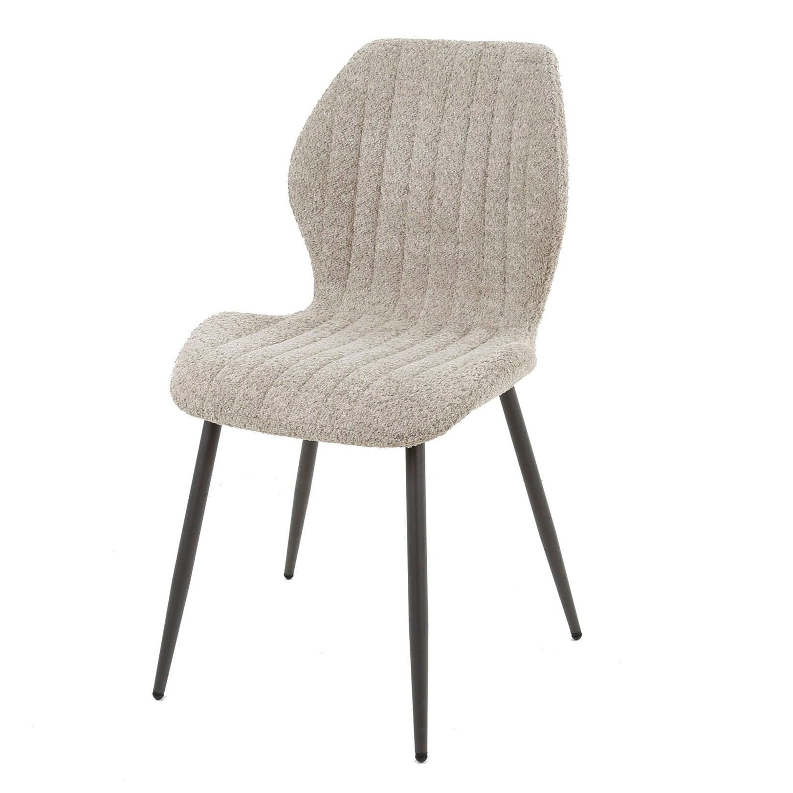 Eetkamerstoel Lush - Beige - Bouclé - Teddystof