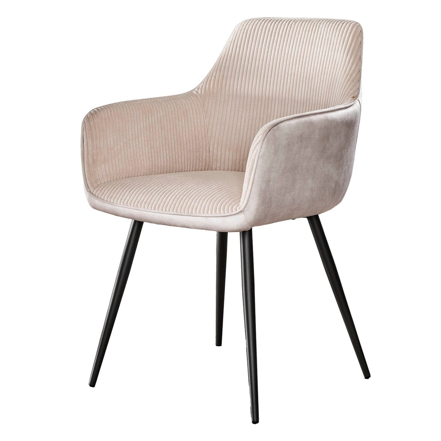 Eetkamerstoel Celeste - Ivoor - Ribstof