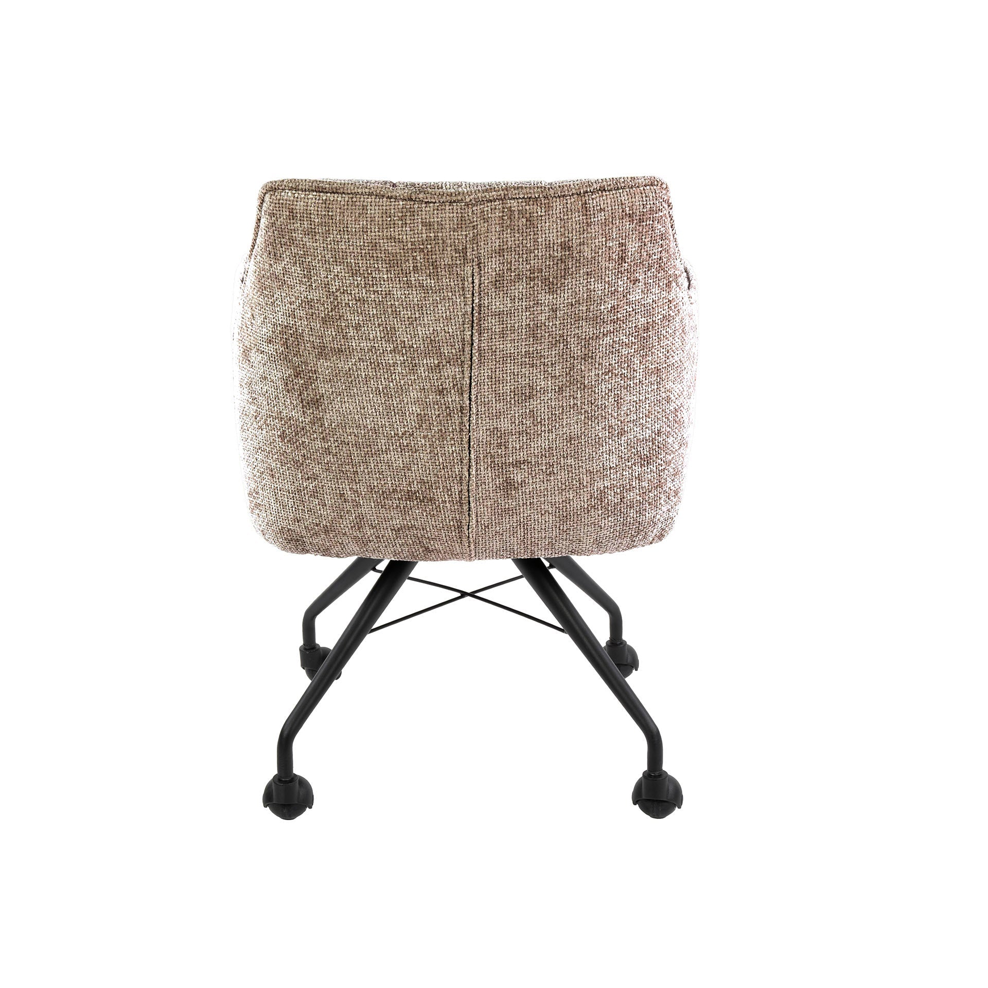 Eetkamerstoel Vantage - Beige - Renegade Stof - Met Wieltjes