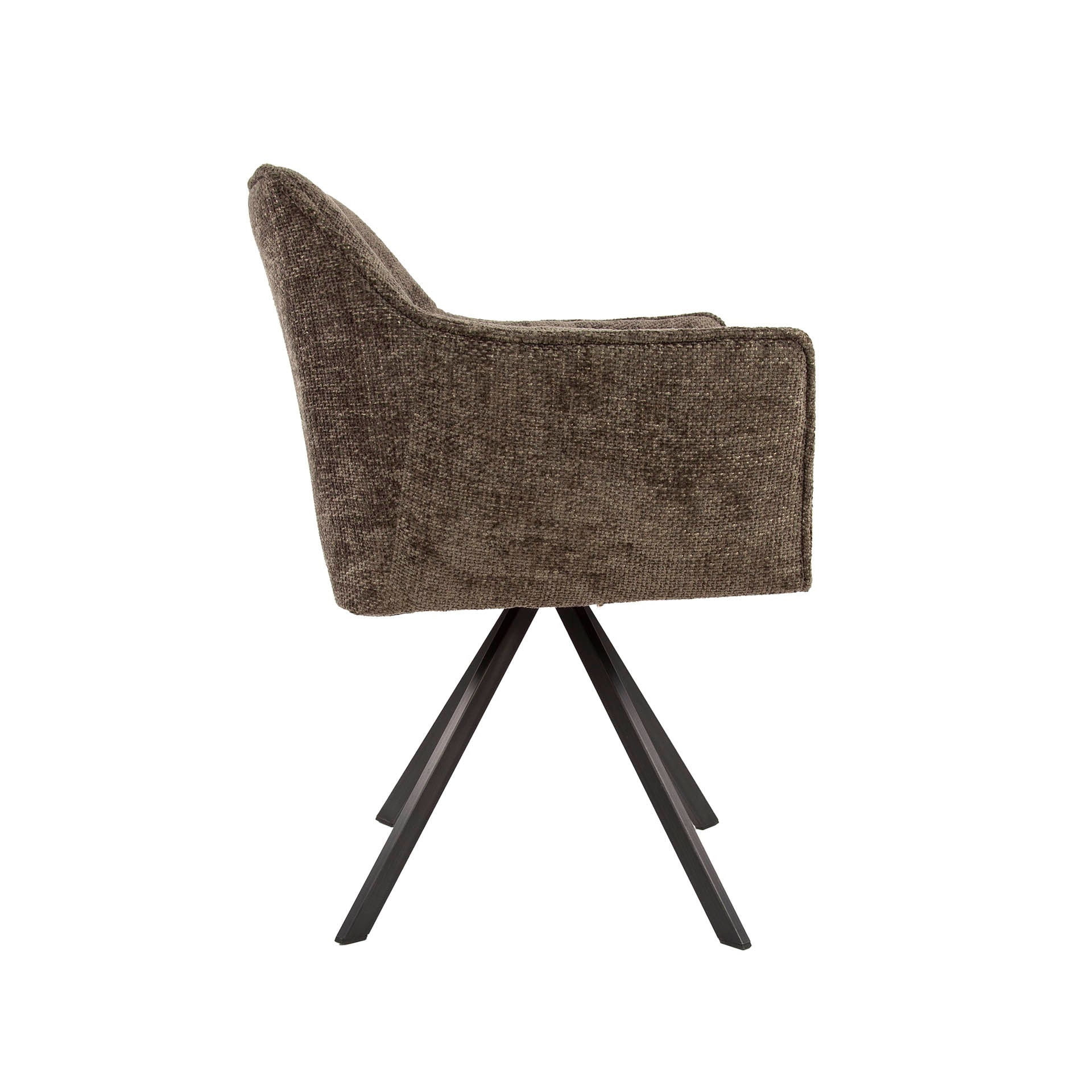 Eetkamerstoel Vantage - Taupe - Renegade Stof - Draaibaar