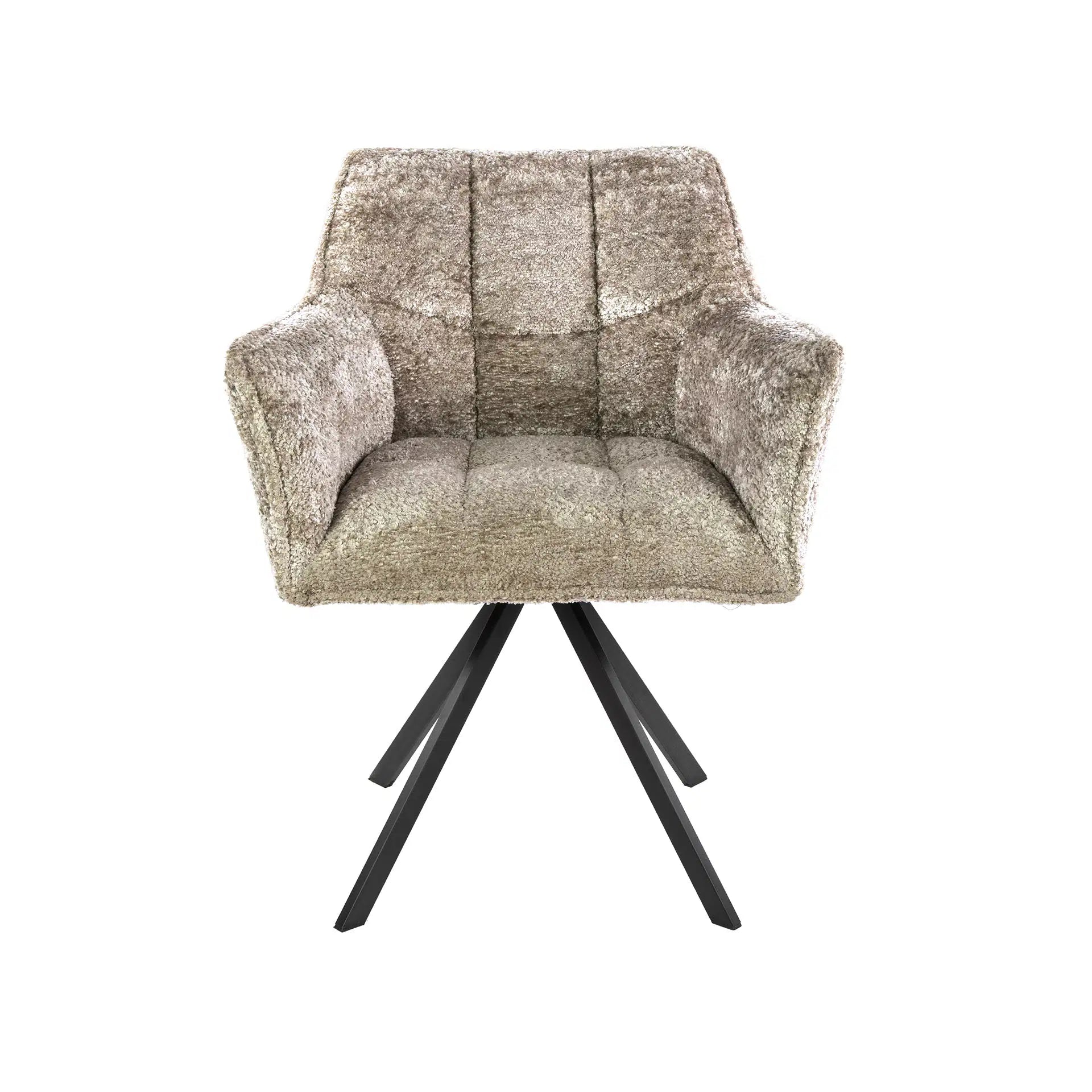 Eetkamerstoel Vantage - Beige - Savelle Stof - Draaibaar