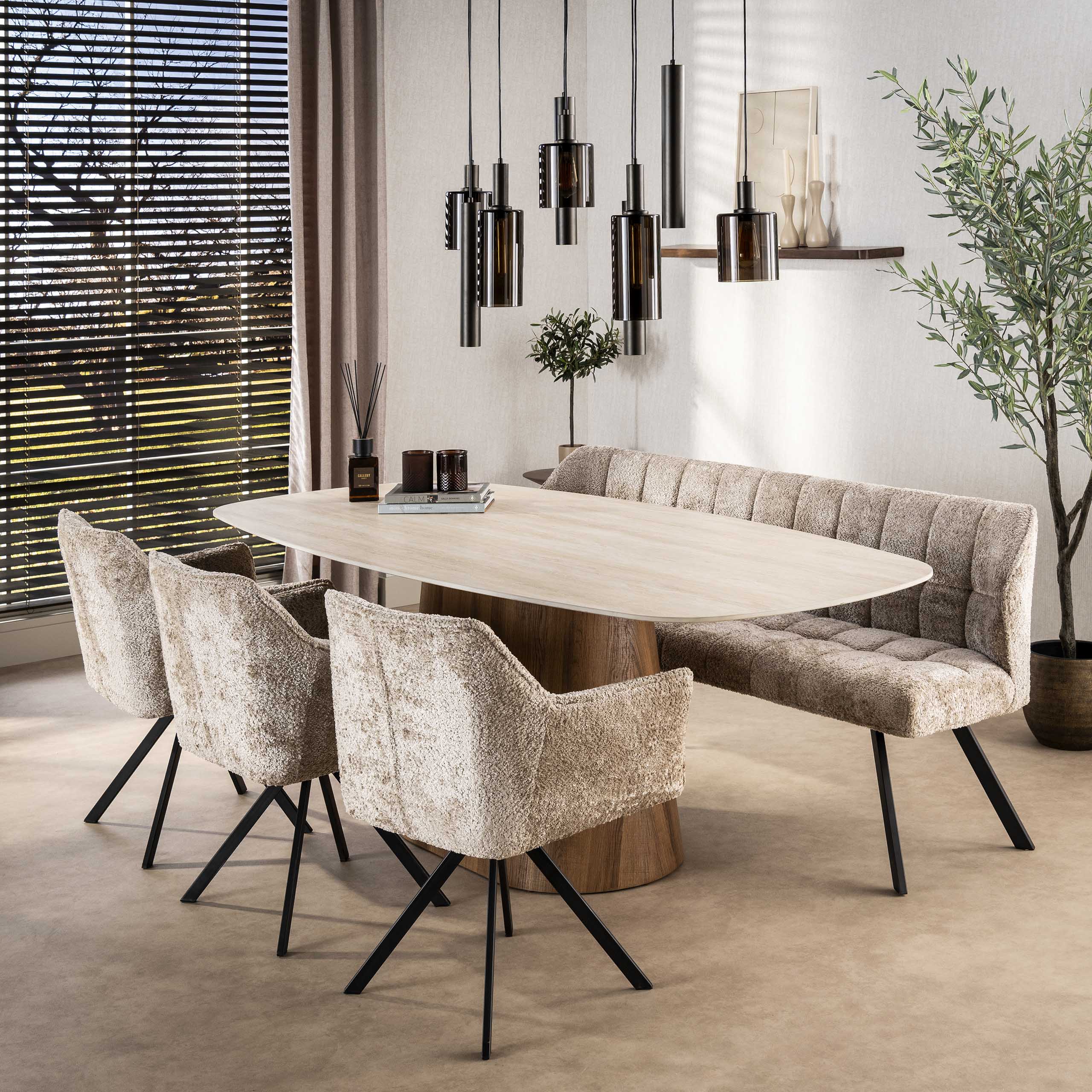 Hanglamp Lucaro - 9-lichts - Brons - Glas - Met Spots