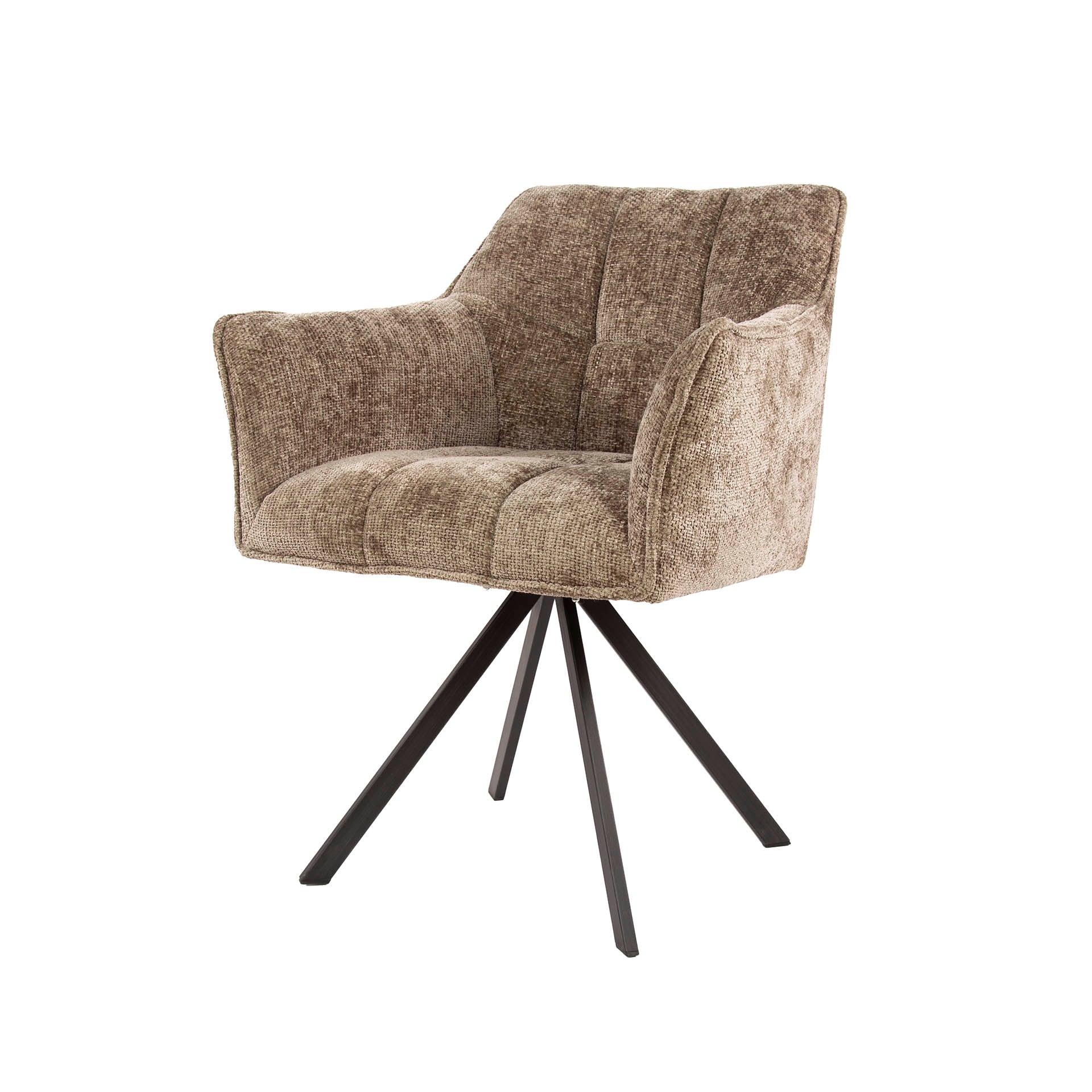 Eetkamerstoel Vantage - Champagne - Renegade Stof - Draaibaar