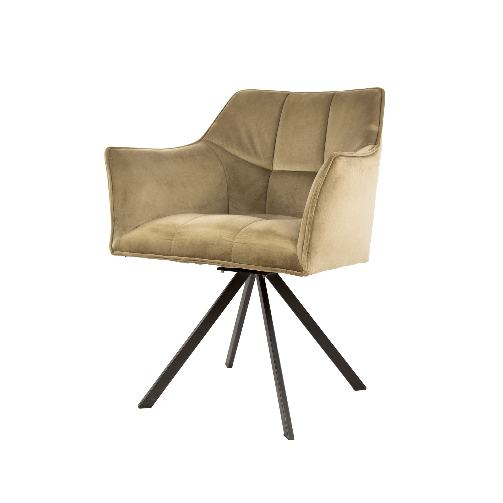 Eetkamerstoel Vantage - Champagne - Fluweel - Draaibaar