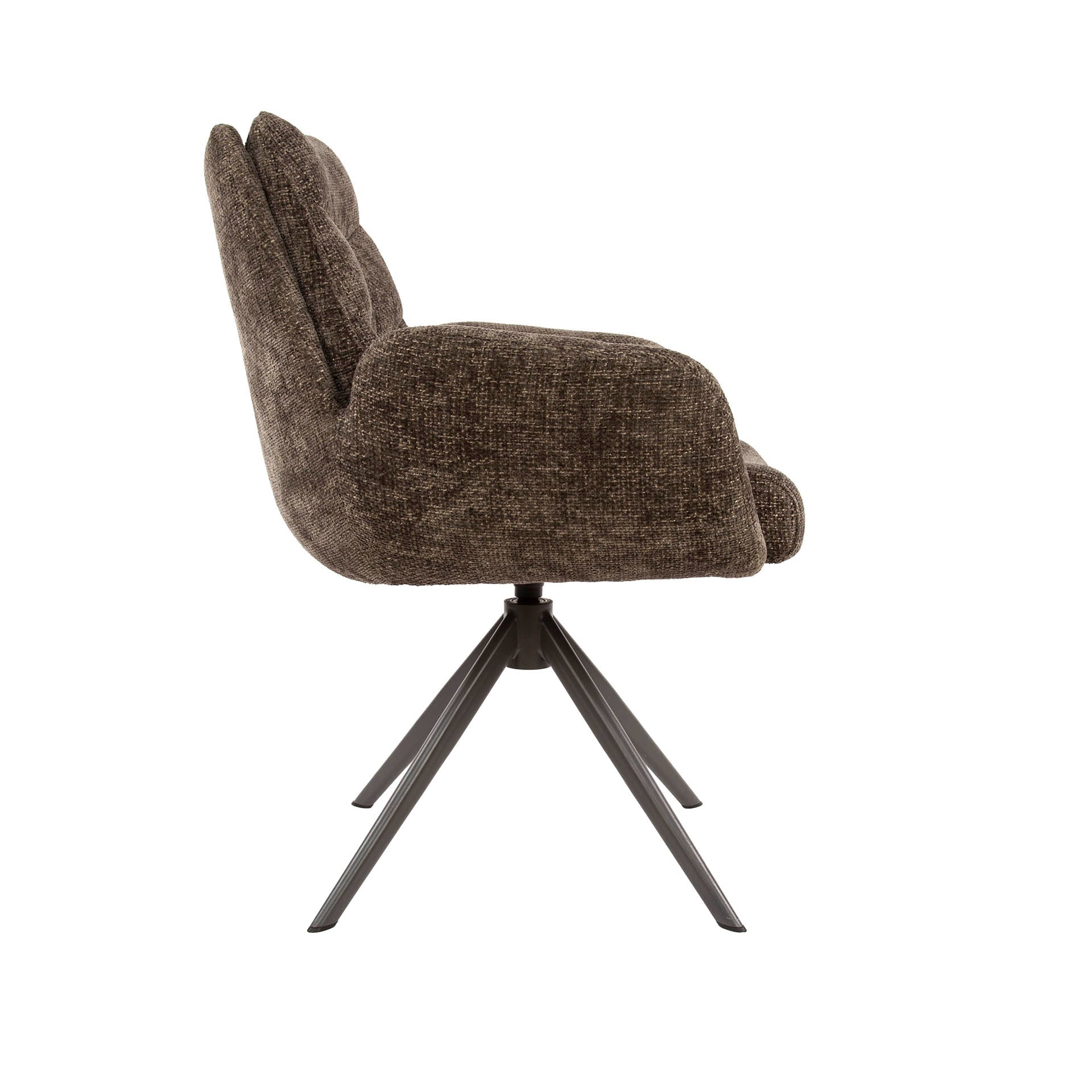Eetkamerstoel Gusto - Taupe - Renegade Stof - Draaibaar
