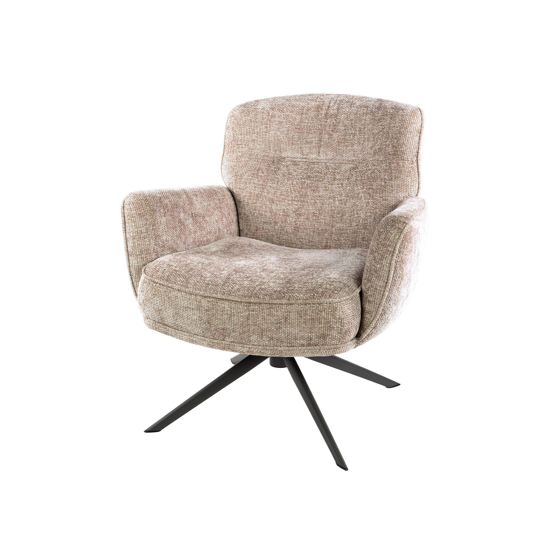 Draaifauteuil Theodore - Beige - Renegade Stof - Pocketvering