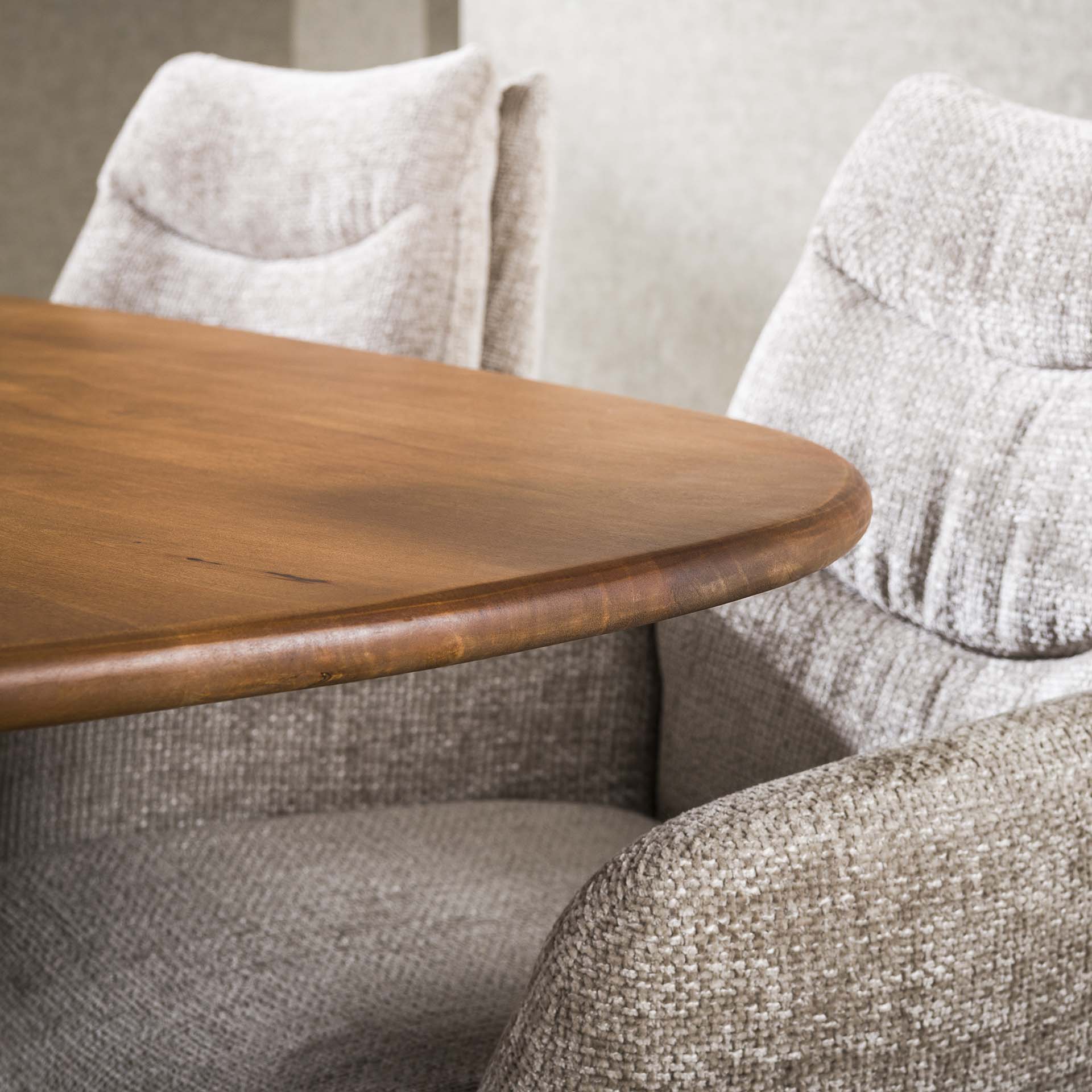 Eettafel Montaro - Bruin - Mangohout - 215 cm - Deens Ovaal