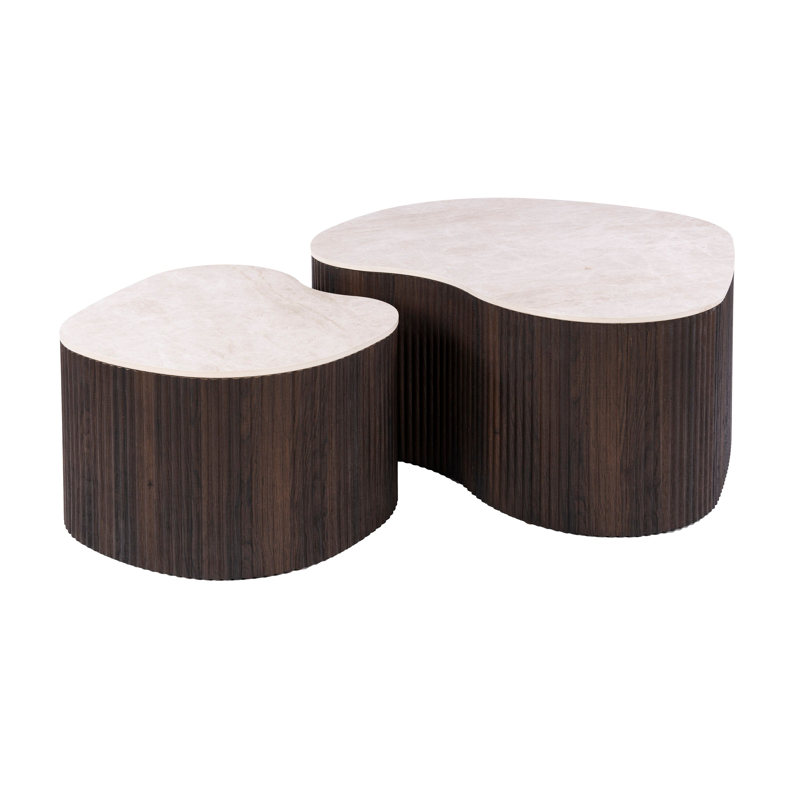 Salontafel Azula - Japandi - Organisch - Taj Mahal - Set van 2