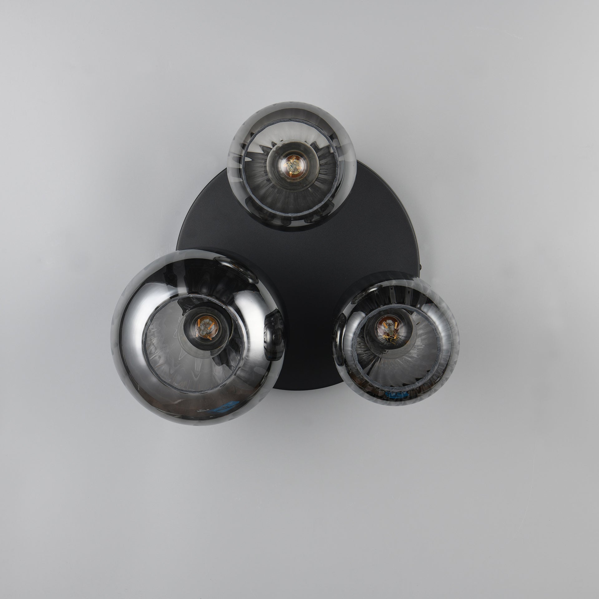 Plafondlamp Elyvo - 3-lichts - Chroom - Glas