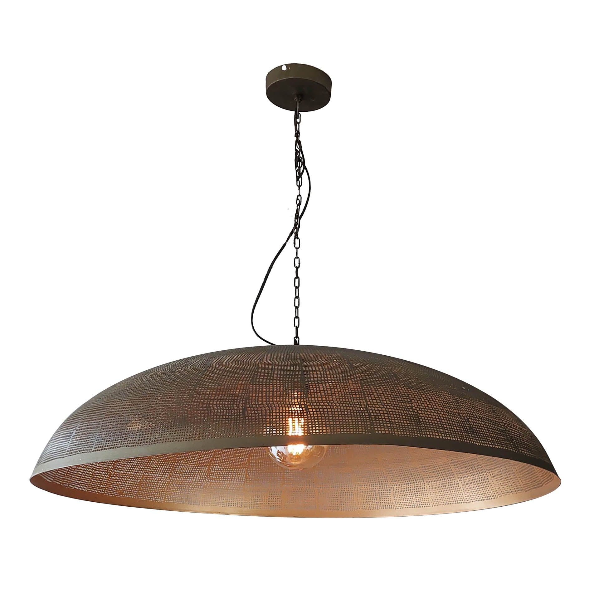 Hanglamp Rhea - 1-lichts - Brons - Metaal