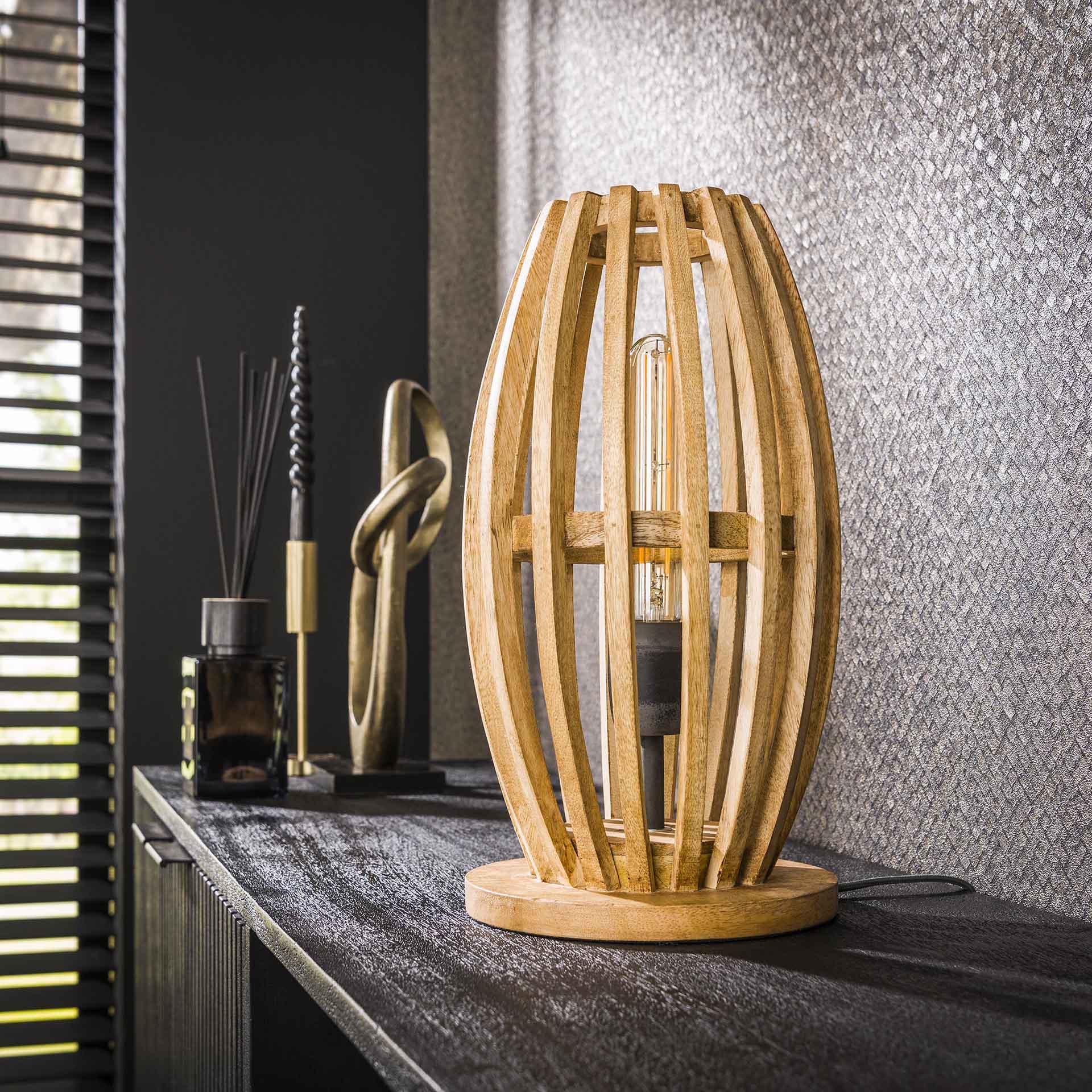 Tafellamp Orion - Bruin - Mangohout