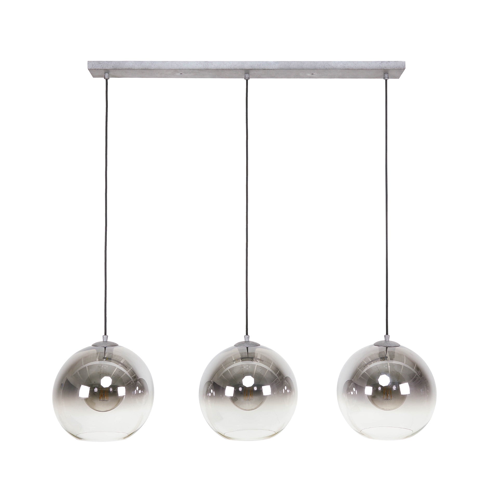 Hanglamp Hudson - 3-lichts - Smoke - Glazen Bollen