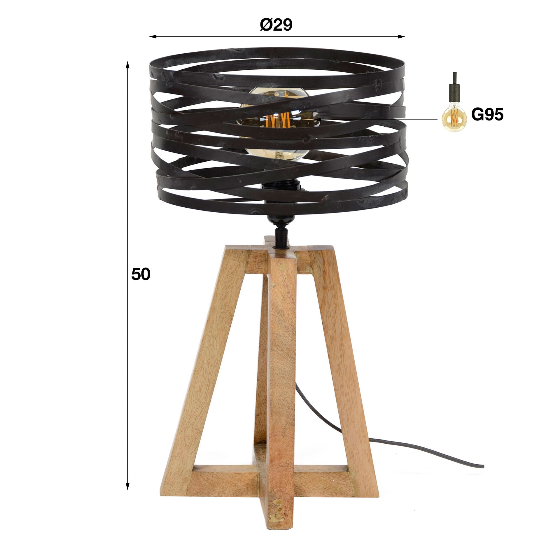 Tafellamp Quest - Antraciet - Metaal
