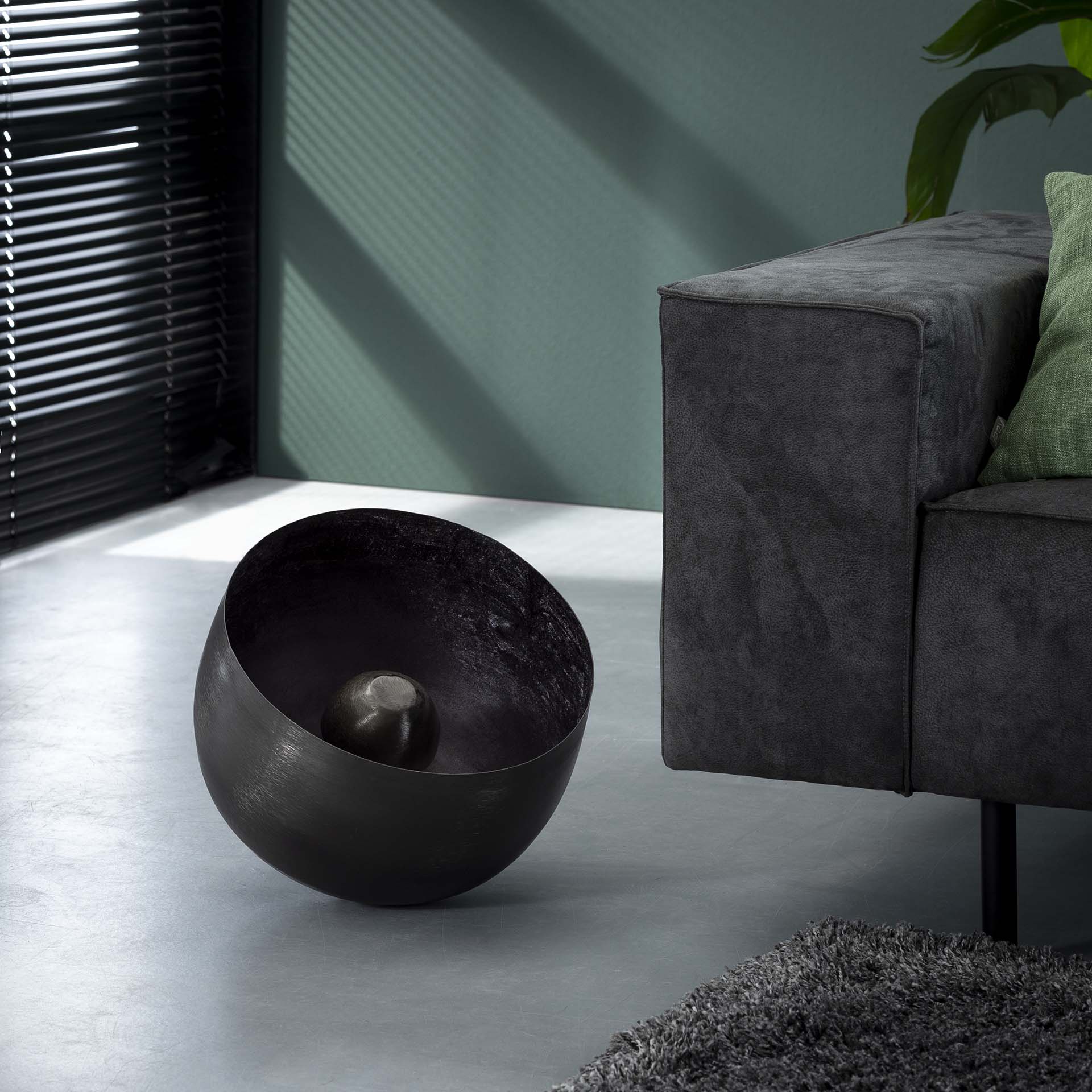 Vloerlamp Breeze - Zwart Nikkel - Metaal - 36 cm