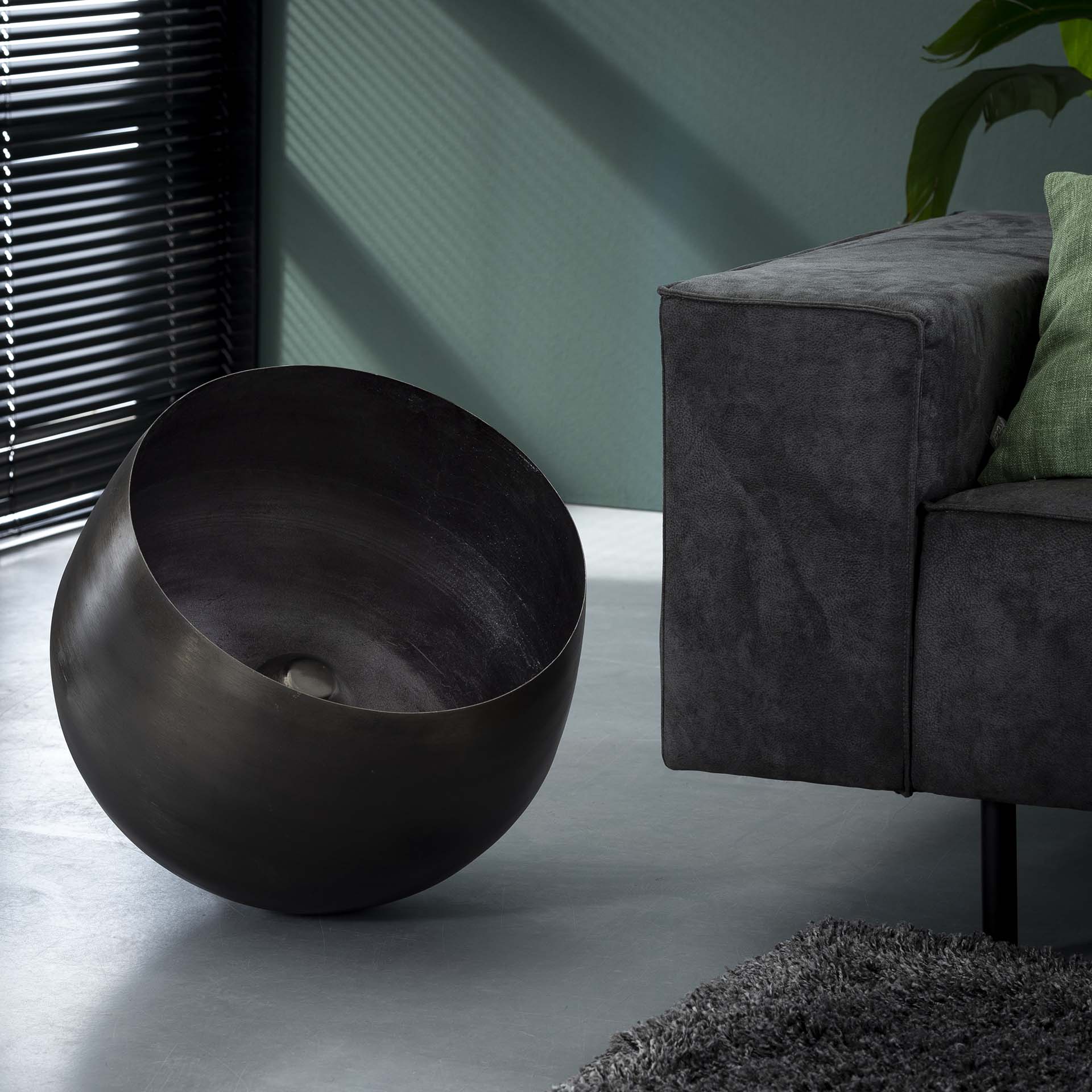 Vloerlamp Breeze - Zwart Nikkel - Metaal - 46 cm