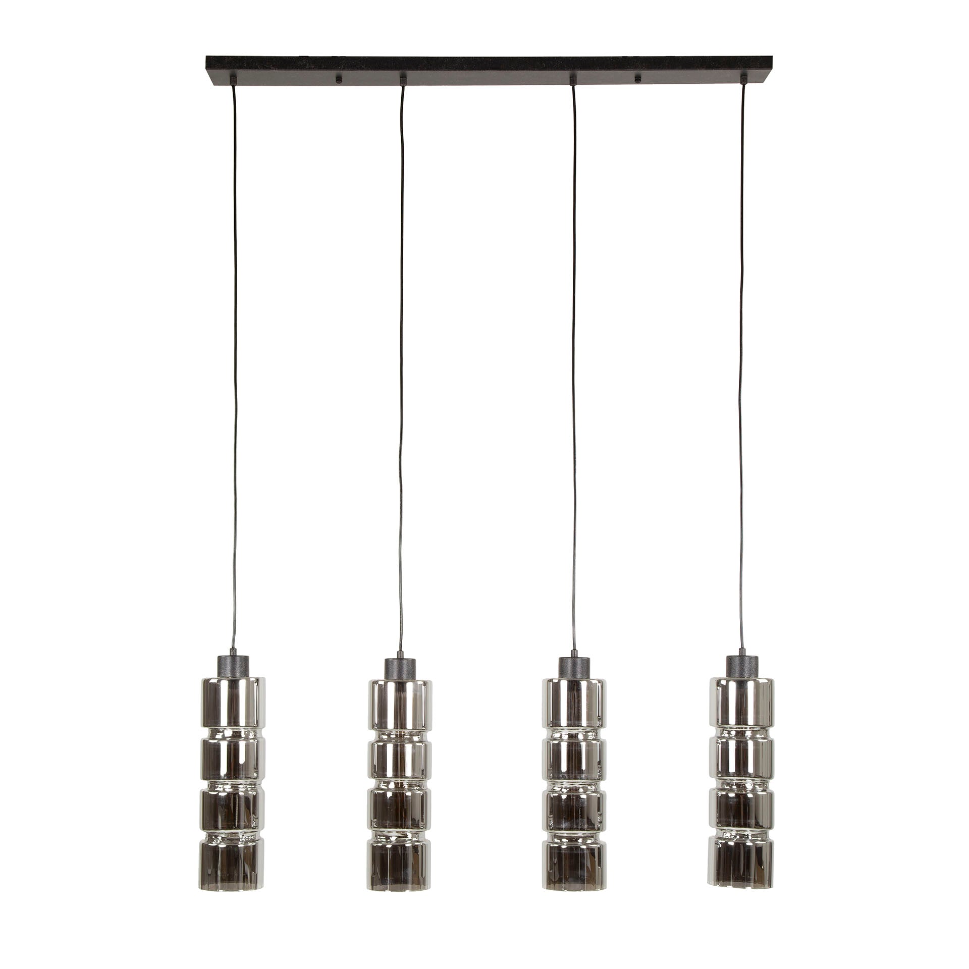 Hanglamp Fusion - 4-lichts - Chroom - Glas