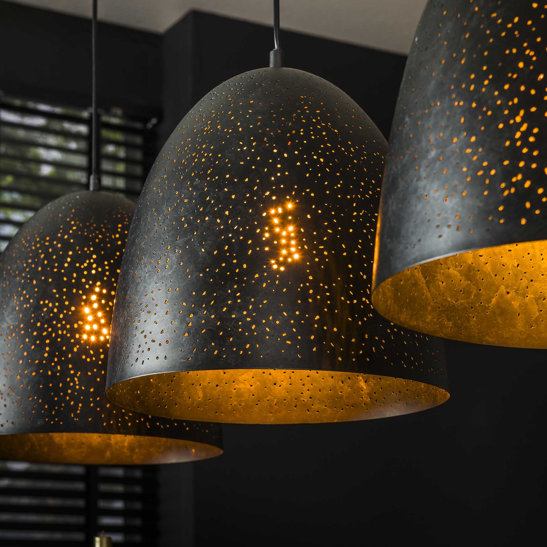 Hanglamp Ceres - 3-lichts - Antraciet - Metaal