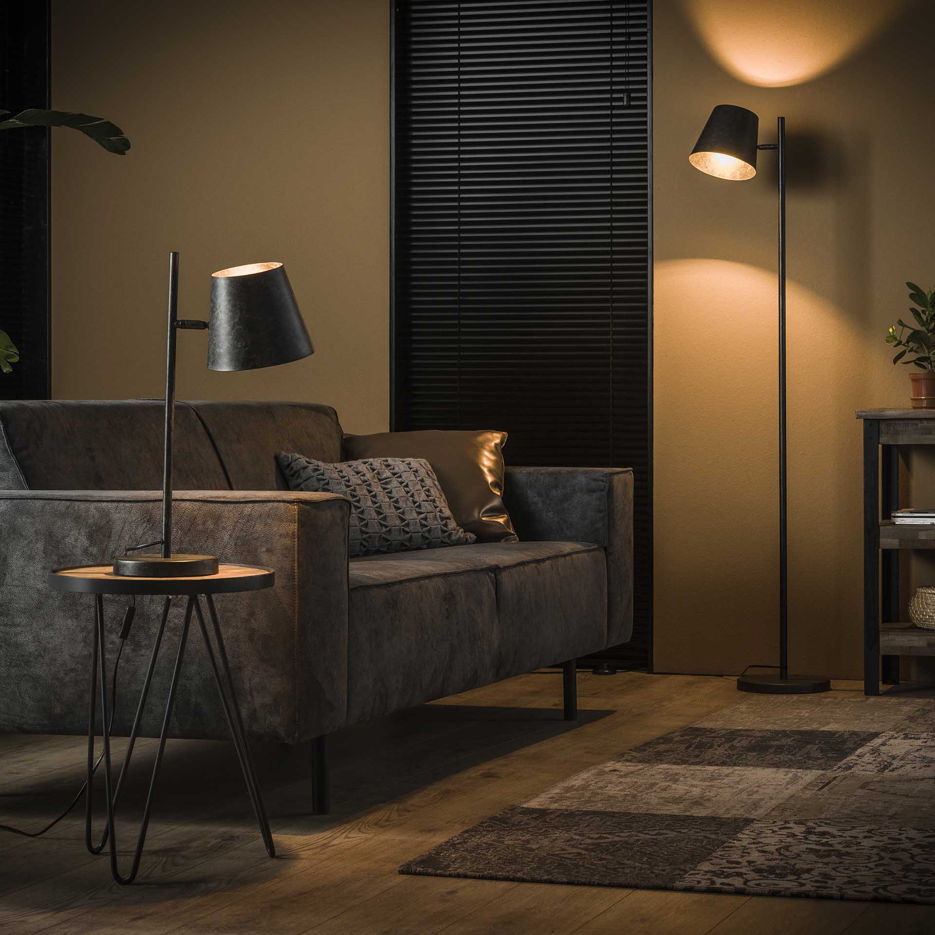 Vloerlamp Rhea - Antraciet - Metaal