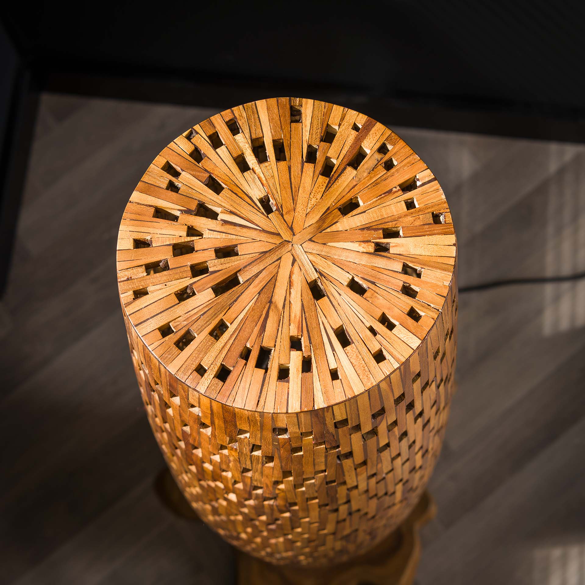 Vloerlamp Sage - Bruin - Teakhout - 104 cm