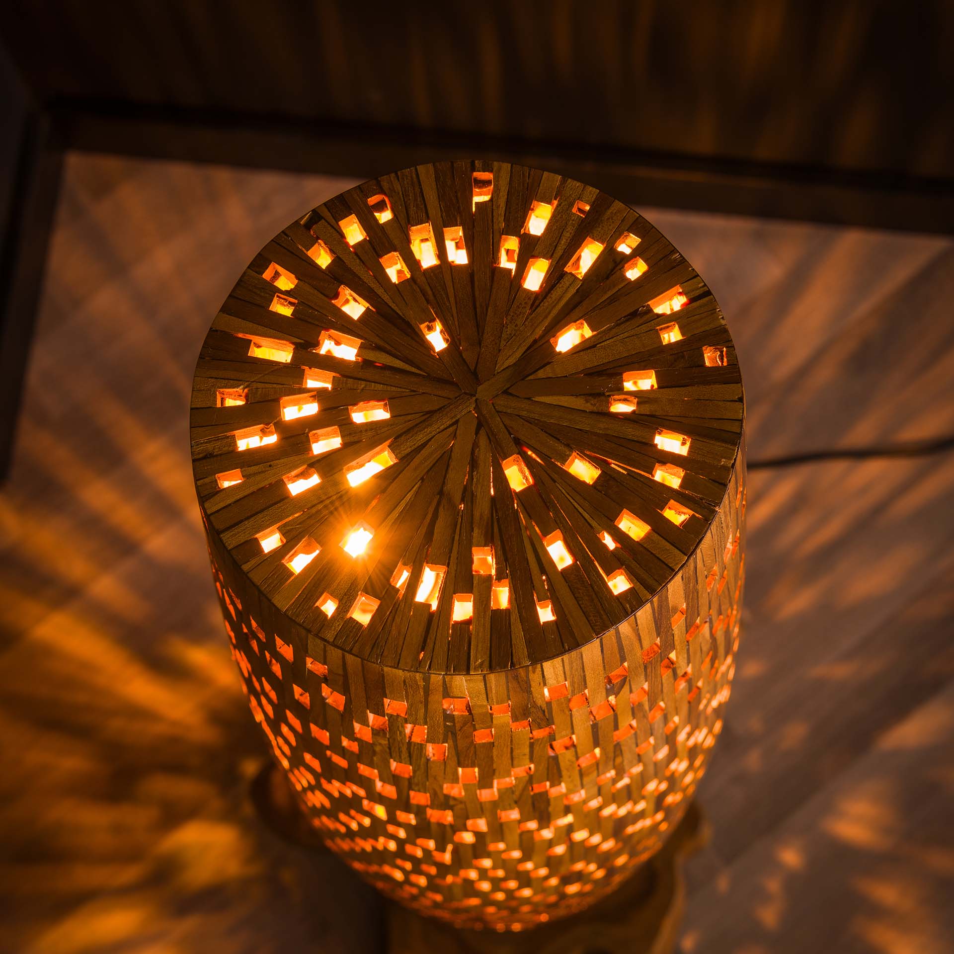 Vloerlamp Sage - Bruin - Teakhout - 145 cm