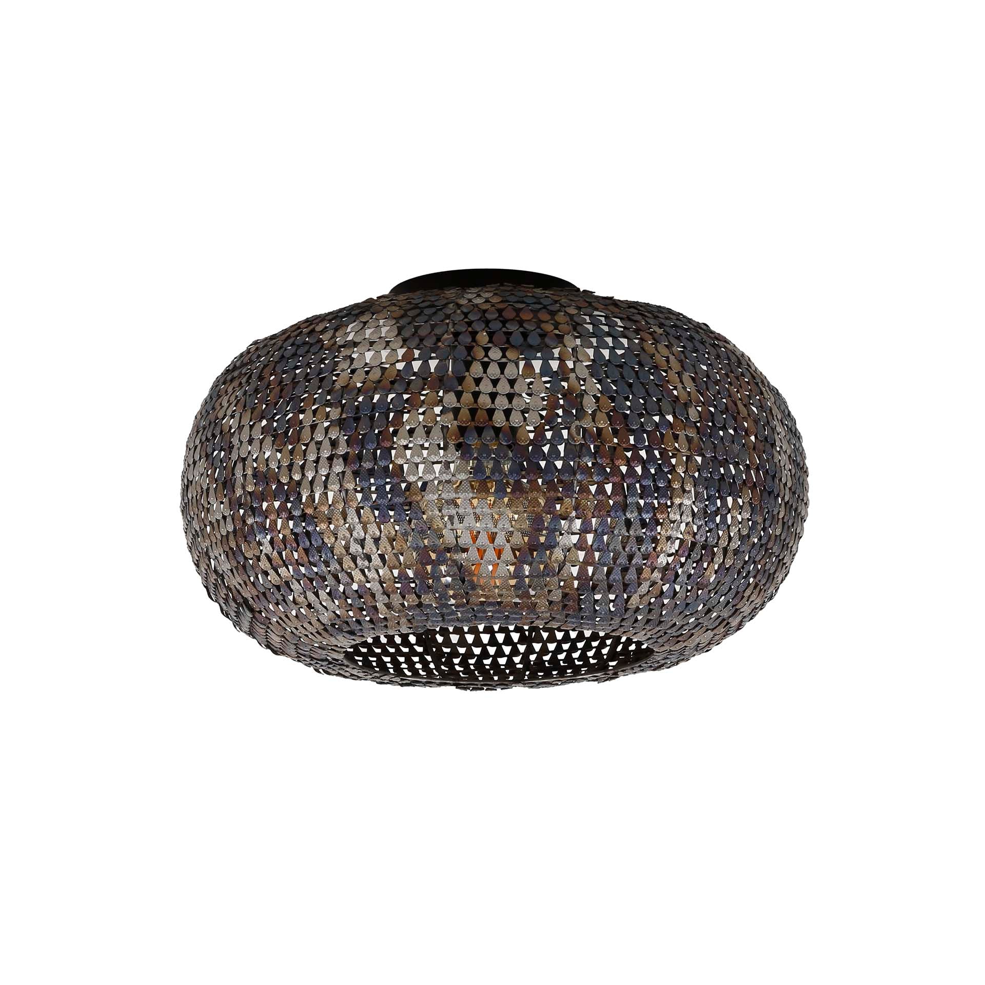 Plafondlamp Elora - Zwart/Bruin - Metaal