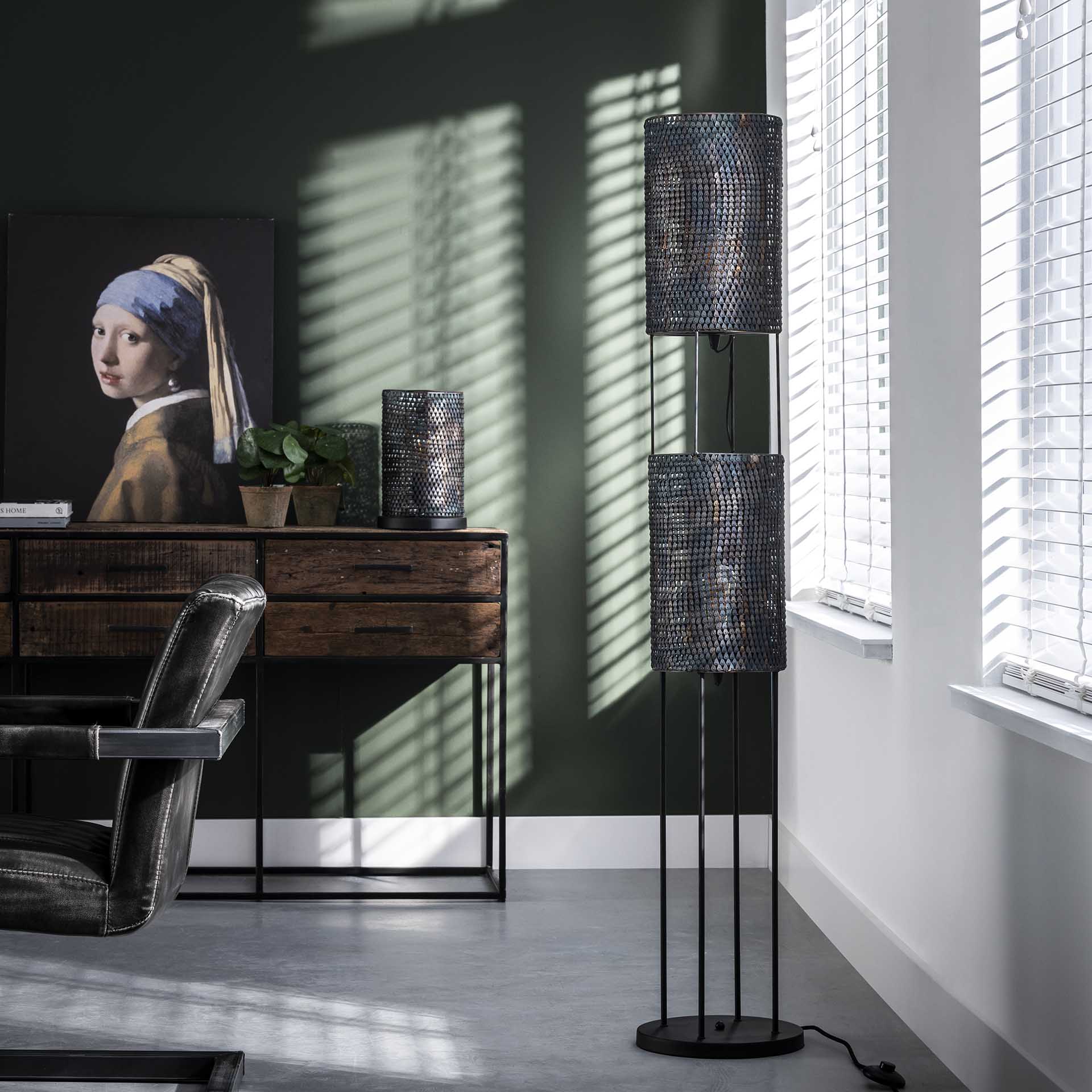 Tafellamp Onyx - Zwart/Bruin - Metaal