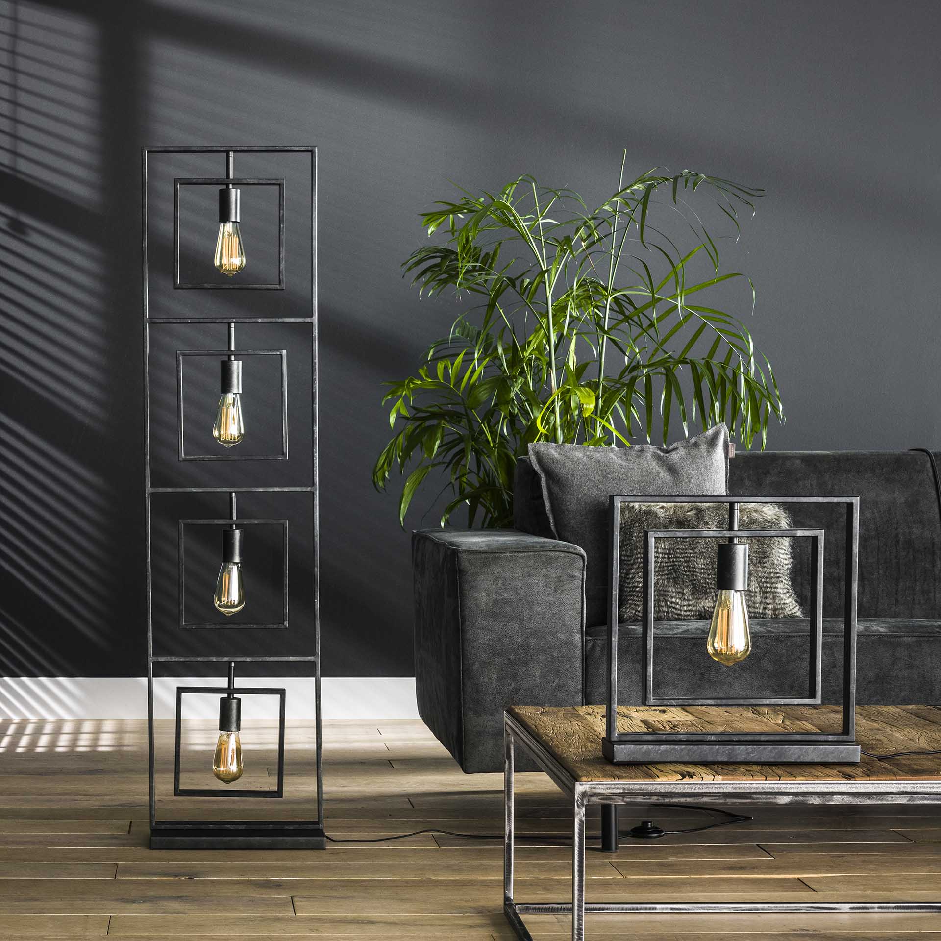 Vloerlamp Cosmo - Antraciet - Metaal