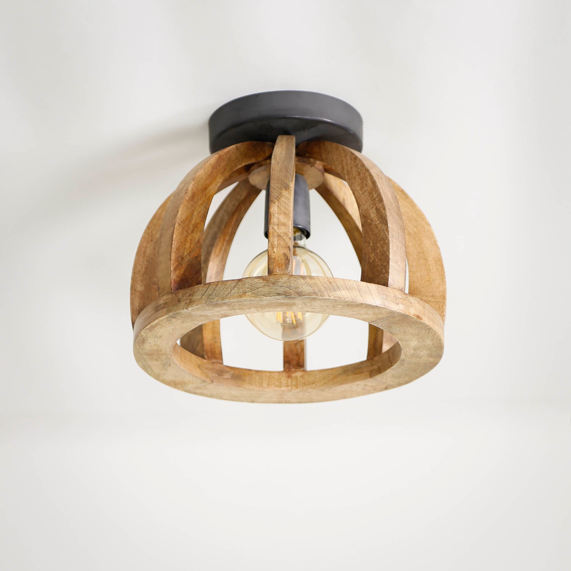 Plafondlamp Emilia - Bruin - Mangohout
