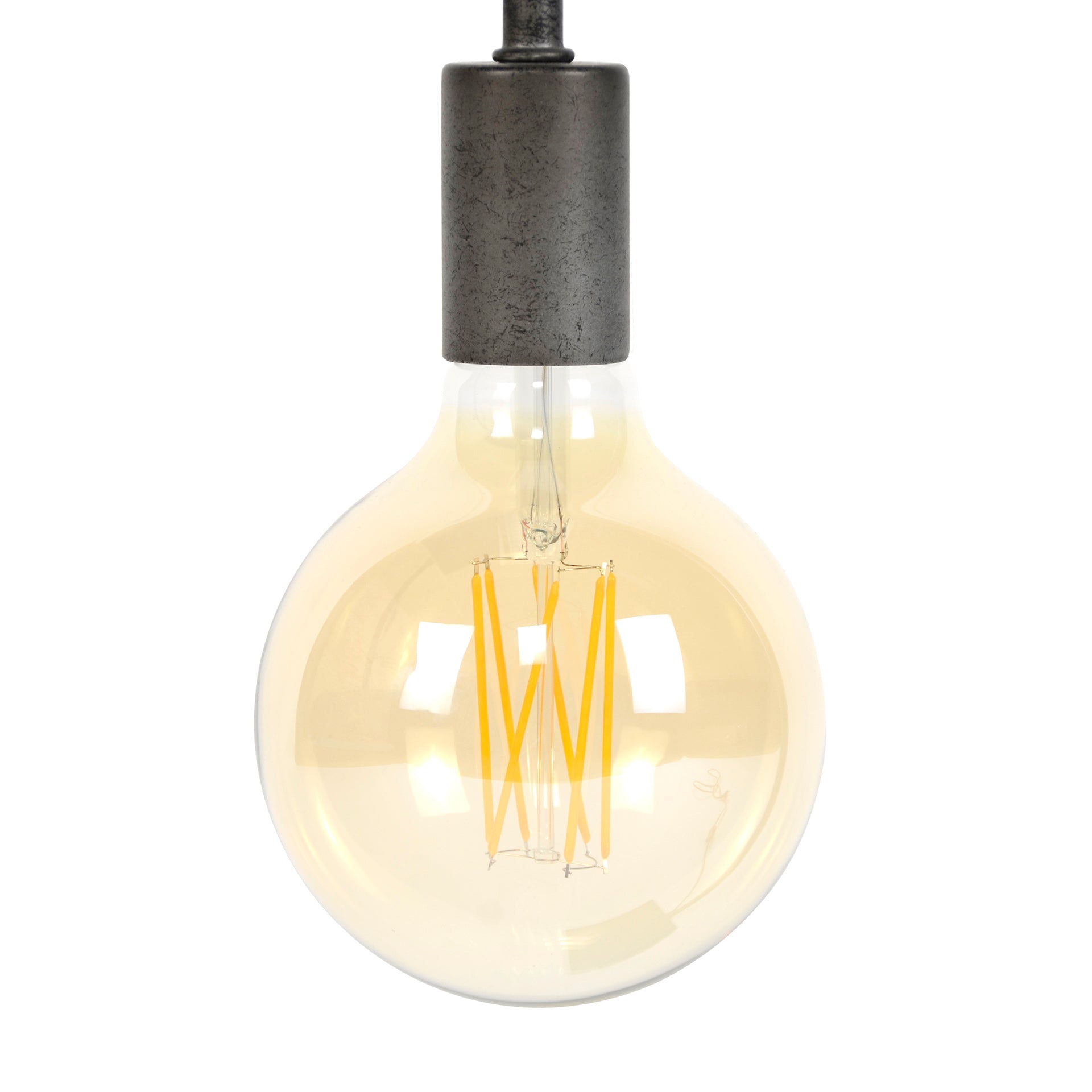 Lichtbron LED [G125] - Bol Ø12,5 - E27 6W 2100K 450LM - Dimbaar - Amberkleurig Glas