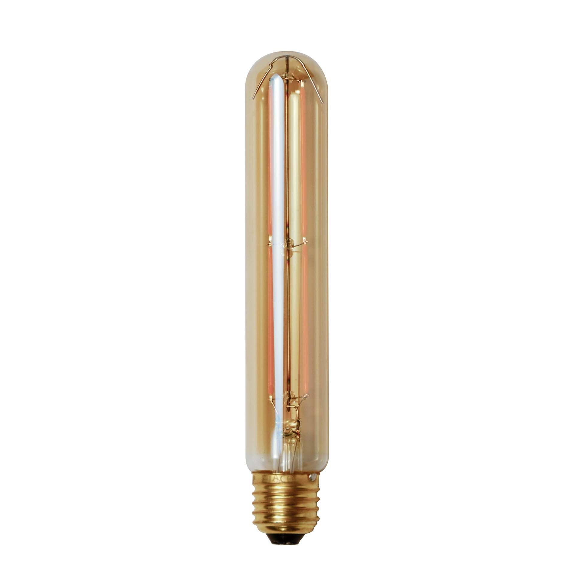 Lichtbron LED [T32-L185] Buis 18,5 cm - E27 4W 2100K 280LM - Dimbaar - Amberkleurig Glas