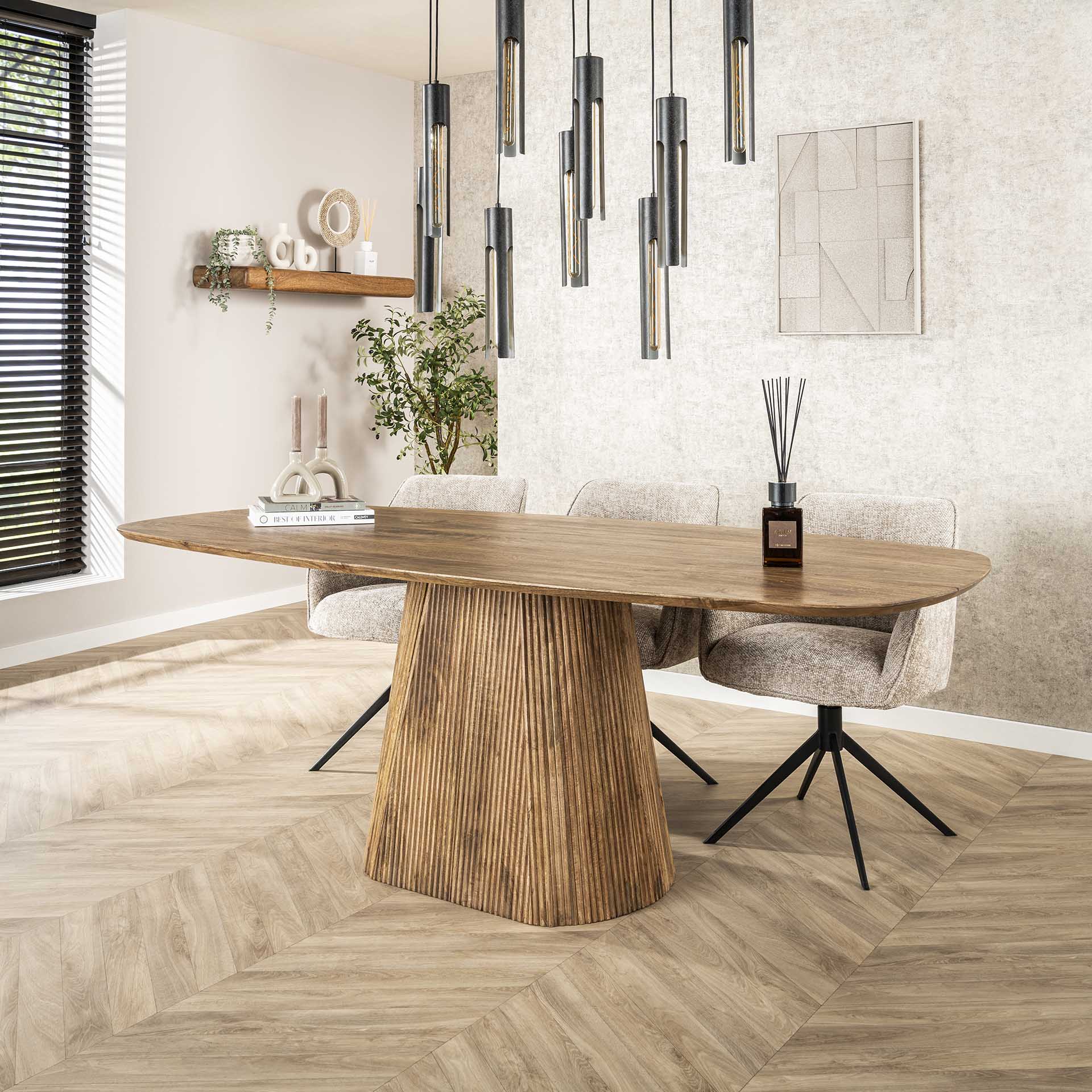 Eettafel Harmony - Deens Ovaal - Mangohout - 215 cm