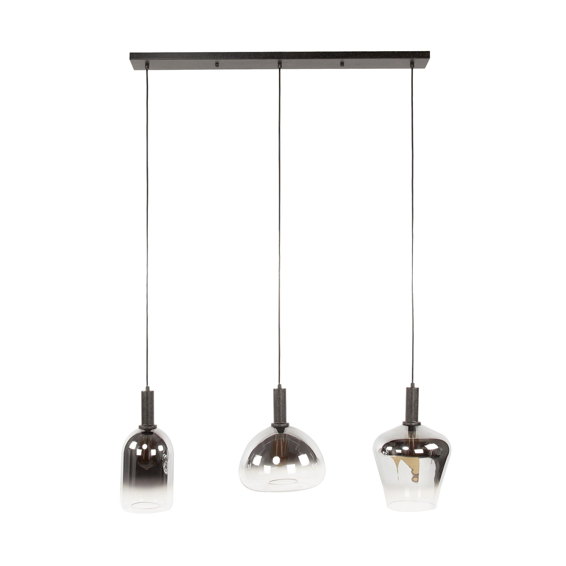 Hanglamp Auralis - 3-lichts - Chroom - Glas