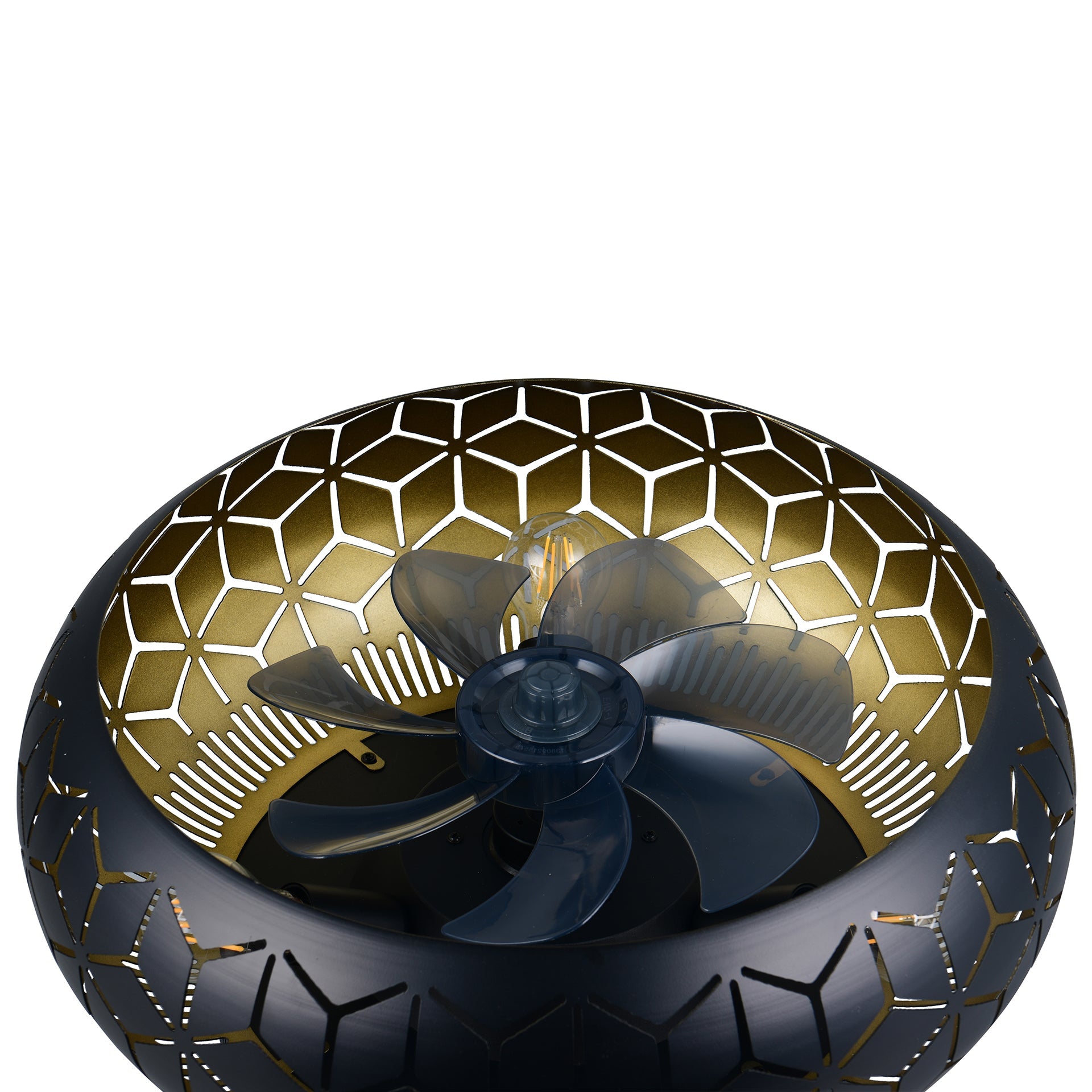 Plafondventilator Elynn - Met Lamp - Mat Zwart