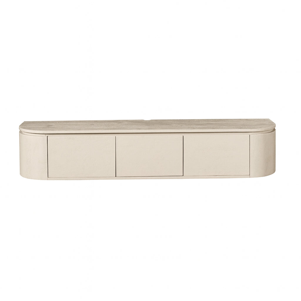 Zwevend TV-meubel Bloom - Beige - 160 cm