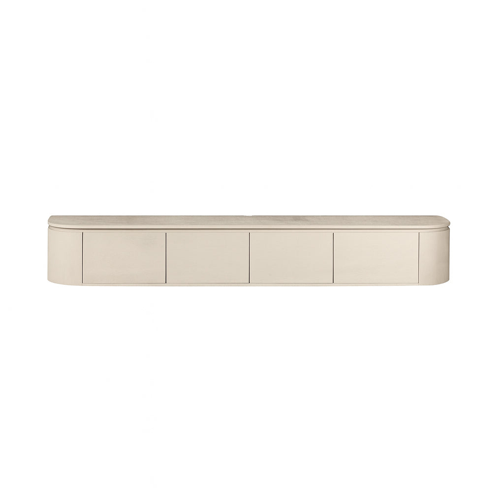 Zwevend TV-meubel Bloom - Beige - 240 cm