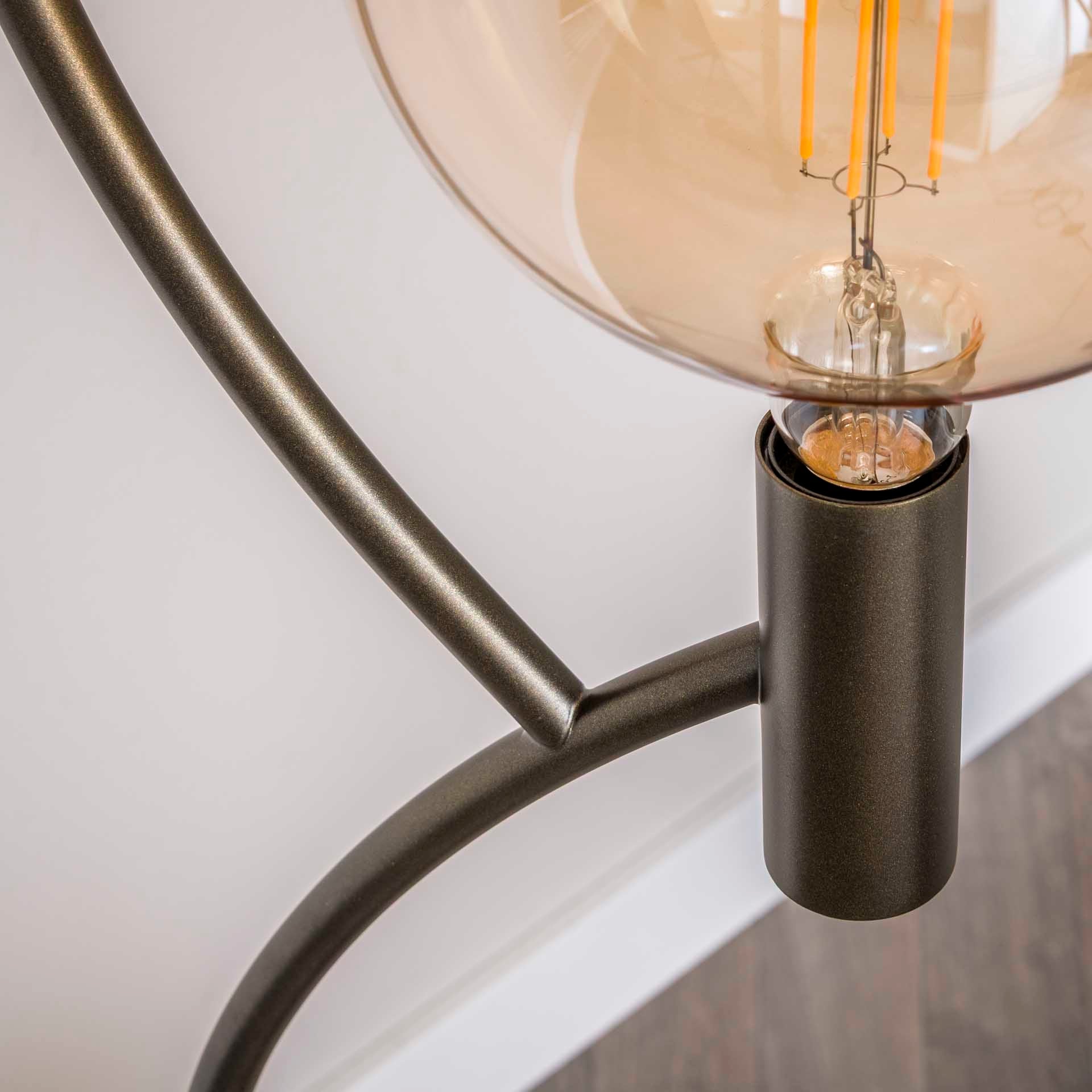 Vloerlamp Curva - Brons - Metaal - 160 cm