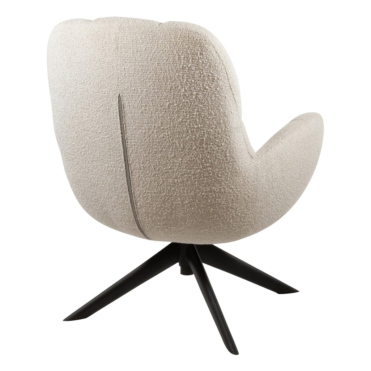 Fauteuil Luvano - Ivoor - Bouclé - Draaibaar