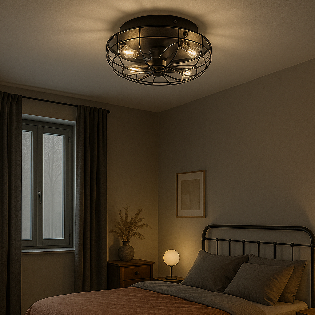 Plafondventilator Kate - Met Lamp - Zwart